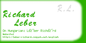 richard leber business card